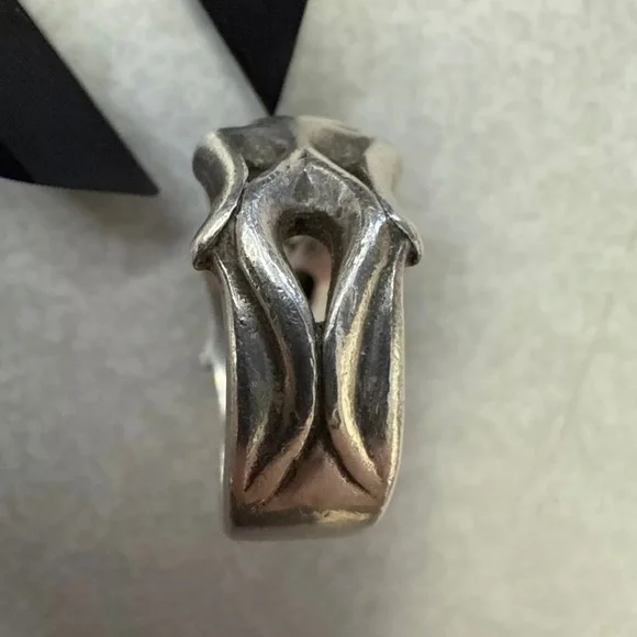 Travis Walker Sterling Silver Flamed Cross Ring